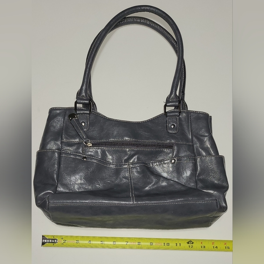 Gray handbag medium size Faux Leather - Picture 16 of 16